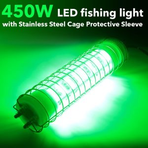 400W Dimmable 12-24VDC LED underwater fishing lights with Stainless steel case protection